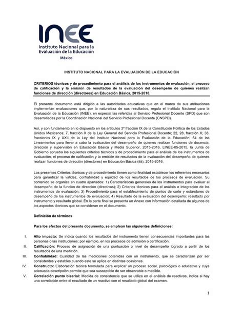 PDF INSTITUTO NACIONAL PARA LA EVALUACIÓN DE LA EDUCACIÓN file