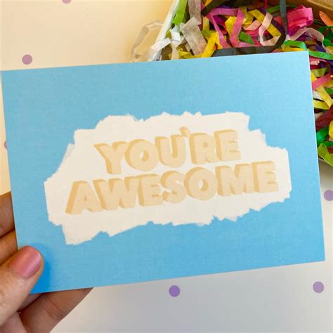 Add On Youre Awesome Postcard Gardnerscookies