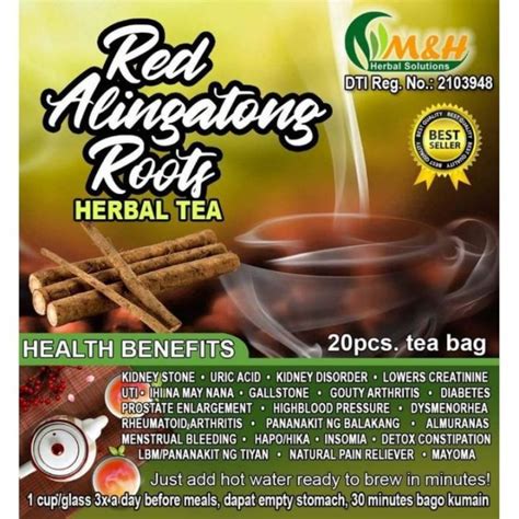 Premium Red Alingatong Tea 20 Tea Bags Pure Original Alingatong Herbal