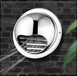 304 Stainless Steel Wall Mountable Metal Round Bull Nose Vent With