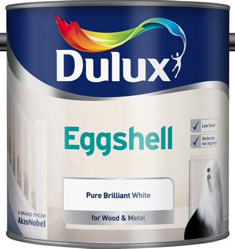 Dulux Eggshell Pure Brilliant White 2 5 Litre At Barnitts Online Store UK