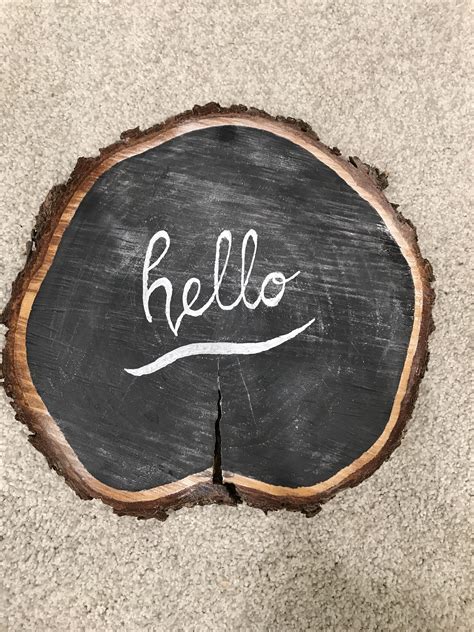 Diy Wood Round Chalkboard A Little Kooky