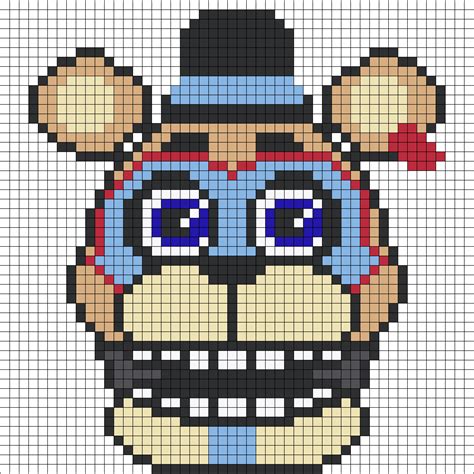 Glamrock Freddy Plush Perler Bead Pattern Bead Sprites Characters The