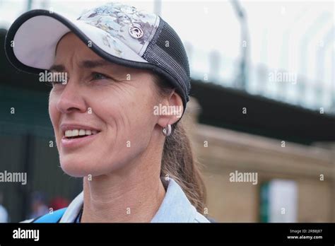 London UK. 8 July 2023 Martina Hingis (SWI) former tennis player ...