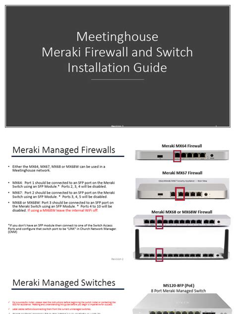 Meraki_MX_and_Switch_Installation_guide_NEW | PDF | Network Switch | Wireless Access Point