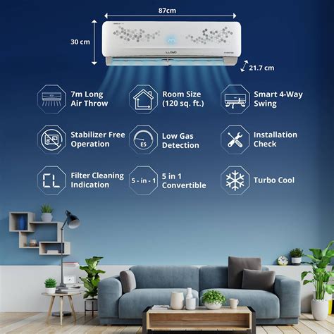 Buy Lloyd 5 In 1 Convertible 125 Ton 3 Star Inverter Split Ac With 4 Way Swing Copper