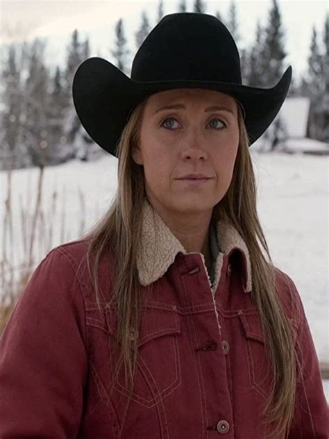 Heartland Season 14 Amy Fleming Red Shearling Jacket