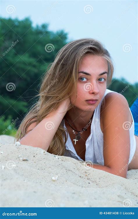 Girl On The Beach Stock Photo Image Of Holiday Head 43481438