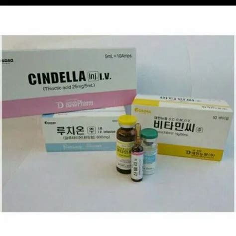 Cindella Glutathione Injections Mg Full Set Packaging Size Box