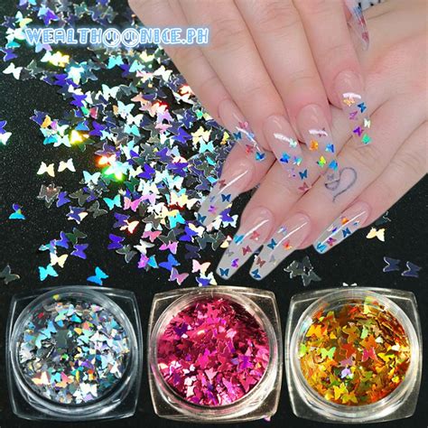 Butterfly Nail Sequin Acrylic Paillettes Holographic Nail Glitter