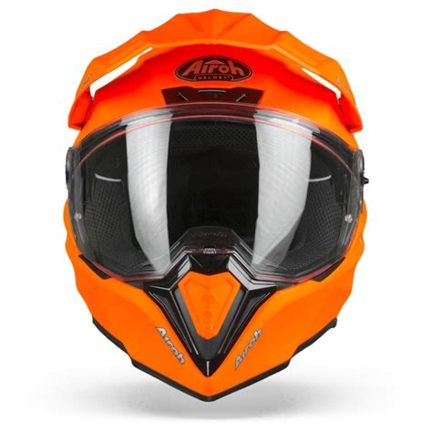 Airoh Commander Color Orange Fluo Matt Adventure Helmet Chromeburner