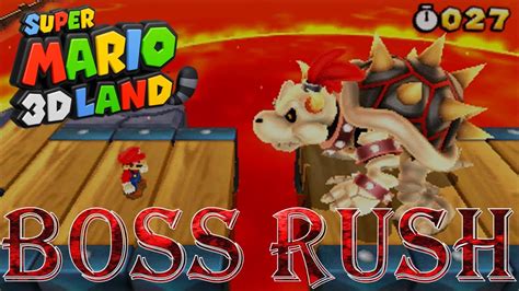 Super Mario 3D Land Boss Rush All Boss Fights No Damage YouTube