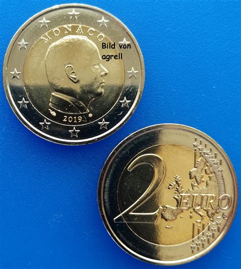 2 Euro Münze Monaco 2019 Stempelglanz Stgl Euromuenzen AGrell eu