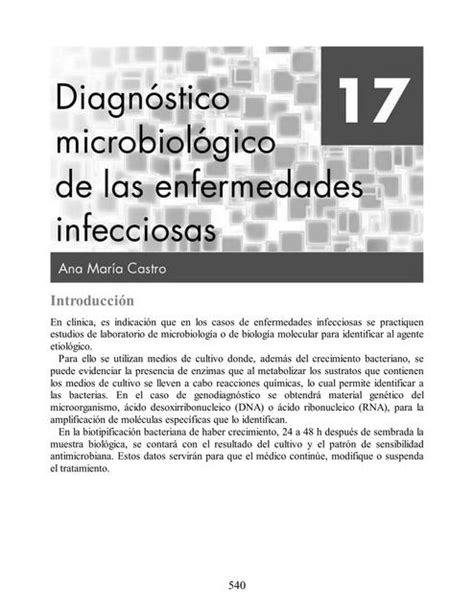 Diagnostico Microbiológico en las enfermedades infecciosas Capitulo 17