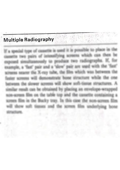 Solution Multiple Radiography Steep Range Radiography Studypool