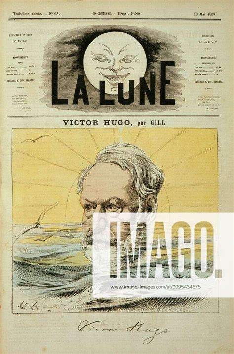 HUGO Victor Portrait Of Victor HUGO 1802 1885 On The Cover Of The Moon