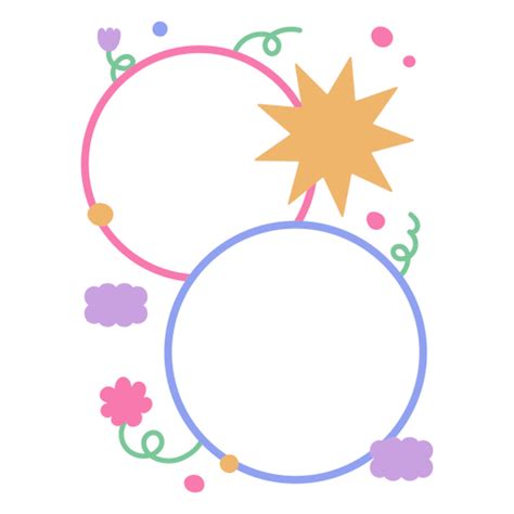 Dise O Png Y Svg De Marco Circular Con Flores Y Un Sol Para Camisetas