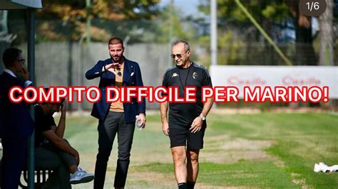 Primo Allenamento Di Marino Il Nuovo Mister In Abito Da Colonnello