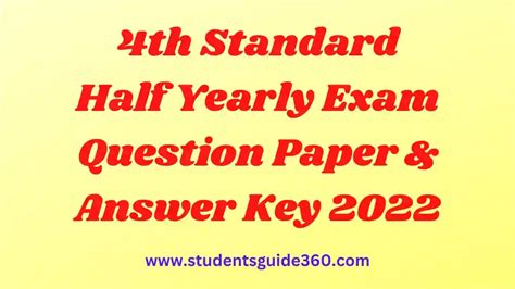 4th Science Term 2 Question Paper Answer Key 2022