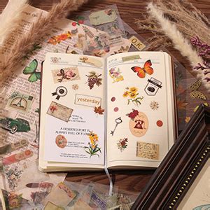 Amazon Auguro 500 Pieces 100 Sheets Vintage Scrapbook Stickers