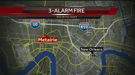 Firefighters Battle 3 Alarm Fire In Metairie