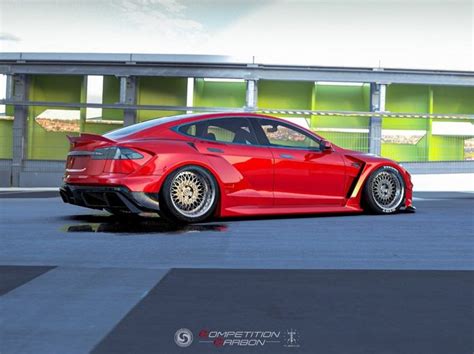 Tesla Model S Plaid Widebody By Competition Carbon Coming To Sema