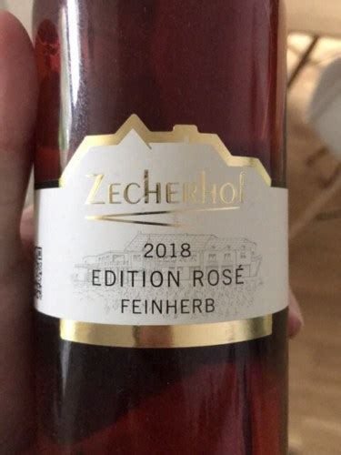 Weingut Zecherhof Edition Ros Feinherb Vivino Us