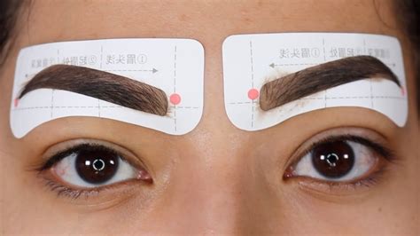 EASY HOWTO: GET THE BEST EYEBROWS! Sticker Stencil Eyebrows ...