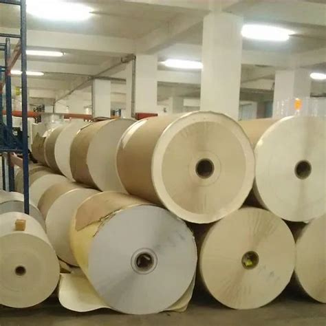 Wood Pulp Plain Mg Kraft Paper Roll For Packaging GSM Less Than 80