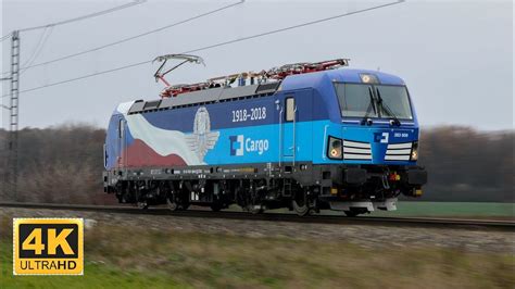 Siemens Vectron ČD Cargo 383 009 VUZ Velim test track 11 11 2018 4K