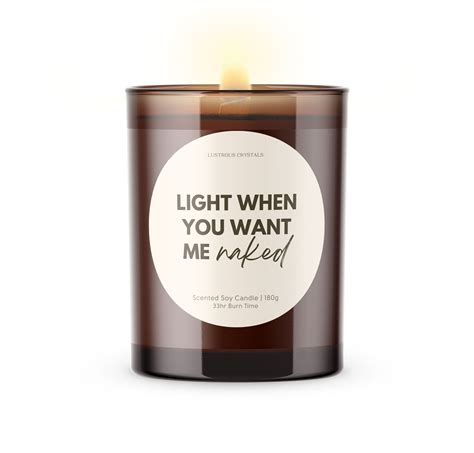 Boyfriend Gift Light When You Want Me Naked Candle Funny Etsy Australia