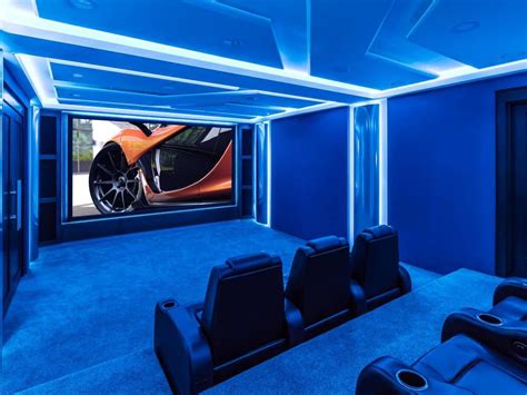 Great Use Of Led Lighting In Home Theater Diyhometheater Home