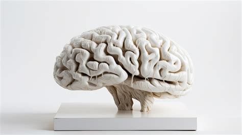 Premium AI Image | A white brain sculpture with the word brain on it