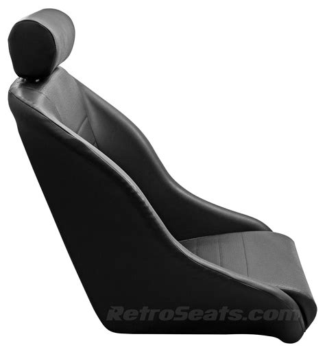 67911r Retro Classic Vintage Racing Bucket Seats Pvc Perforated