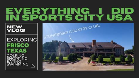 Everything I Did In Sports City Usa Frisco Texas Vlog Youtube