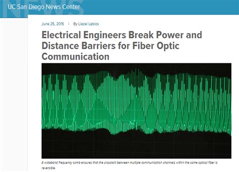 Ucsd Cites Major Advancement In Optical Transmission Converge Digest