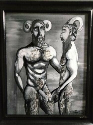 Nude Male Painting Male Art Naked Man Art Acrylic Painting On Canvas