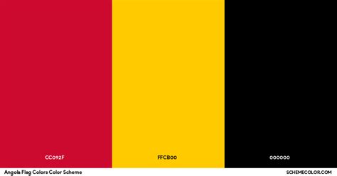 Angola Flag Colors - Flags - SchemeColor.com