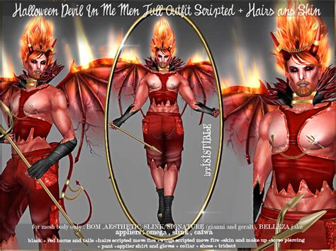 Second Life Marketplace Irrisistible Halloween Devil Outfit Men