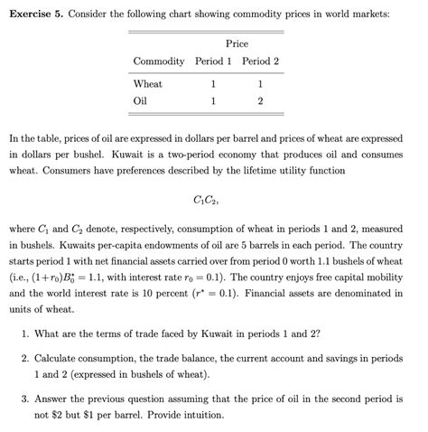 Solved Exercise 5 Consider The Following Chart Showing