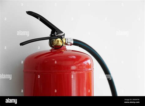 Fire Extinguisher On White Background Closeup View Stock Photo Alamy