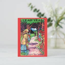 Vintage Leap Year Postcard Fun Early 1900 S Image Zazzle