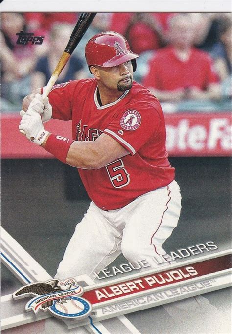 2017 Topps Series 1 League Leaders Albert Pujols Los Angeles Angels