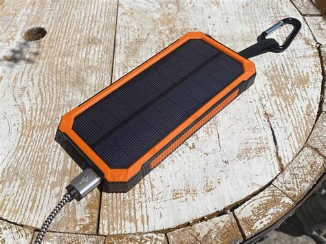 Solar Power Portable Charger With Built-In LED Light | Woodard Mercantile