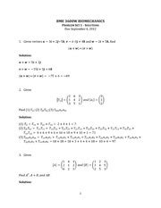 Hw Sol Bme W Biomechanics Problem Set Solutions Due