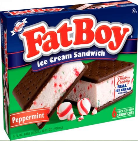 Fat Boy Peppermint Ice Cream Sandwiches, 6 ct - Pick ‘n Save