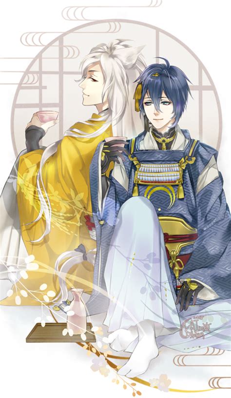 Mikazuki Munechika And Kogitsunemaru Touken Ranbu Drawn By Kaimo1981