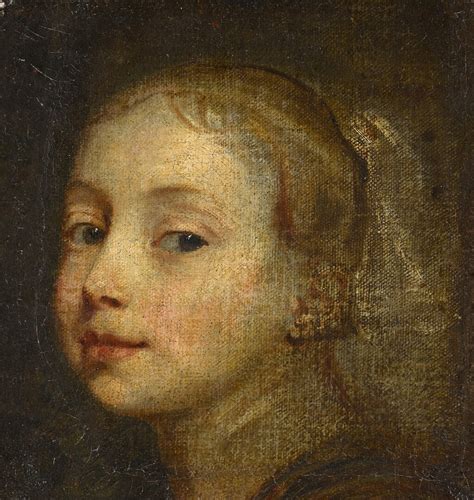 Attributed To Sir Anthony Van Dyck Head Of A Girl Old Master Day