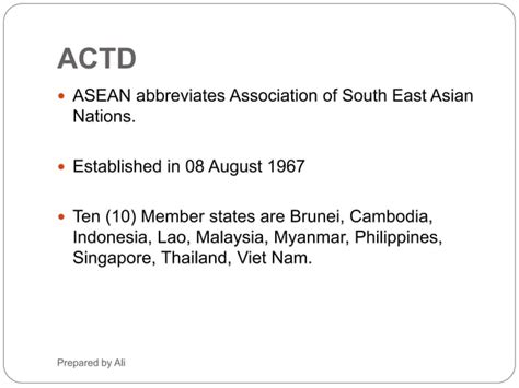 actd guidelines overview