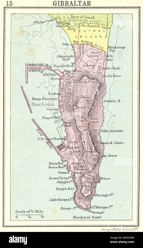 Gibraltar Map Hi Res Stock Photography And Images Alamy